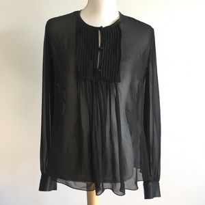 Joseph Ribkoff | black sheer polyester blouse